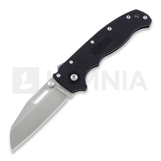 Demko Knives AD 20.5 Stonewashed 折叠刀, Shark Foot, 黑色