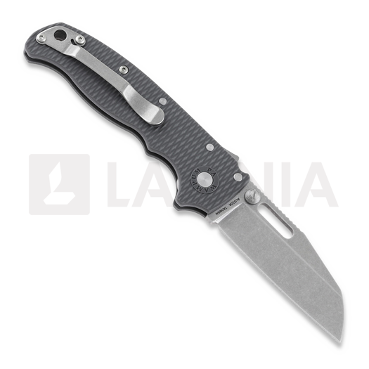 Demko Knives AD 20.5 Stonewashed folding knife, Shark Foot, grey