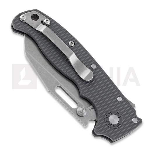 Demko Knives AD 20.5 Stonewashed k&auml;&auml;nt&ouml;veitsi, Shark Foot, harmaa