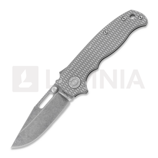 Demko Knives AD 20.5 Textured Titanium CPM3V 접이식 나이프, clip point