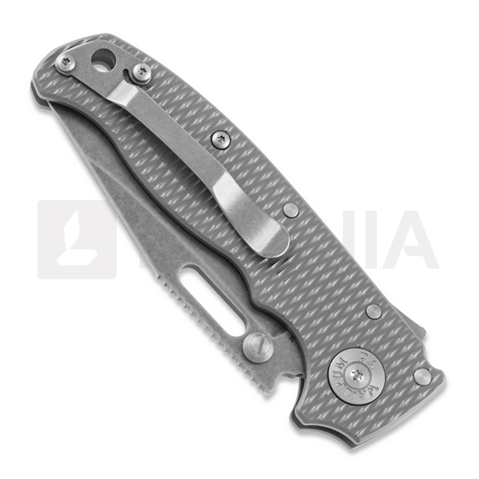 Demko Knives AD 20.5 Textured Titanium CPM3V k&auml;&auml;nt&ouml;veitsi, clip point