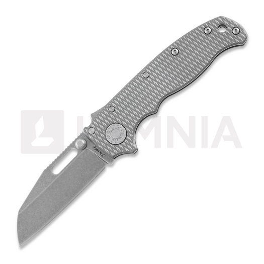 Demko Knives AD 20.5 Textured Titanium CPM3V folding knife, shark foot