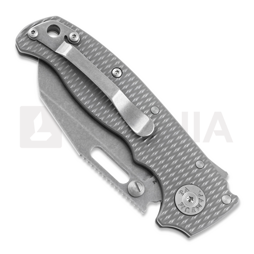 Demko Knives AD 20.5 Textured Titanium CPM3V kääntöveitsi, shark foot