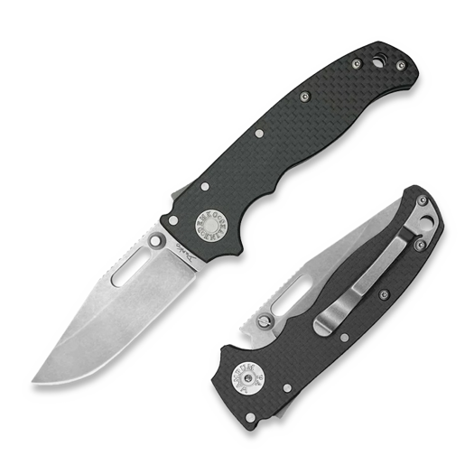 Couteau pliant Demko Knives AD20.5 20CV Clip Point, carbon fiber