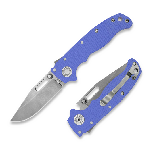 Demko Knives AD20.5 20CV Clip Point 접이식 나이프, G10, 파랑