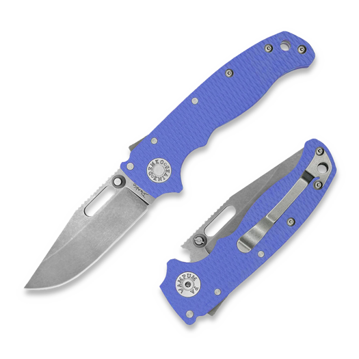 Demko Knives AD20.5 20CV Clip Point 접이식 나이프, G10, 파랑