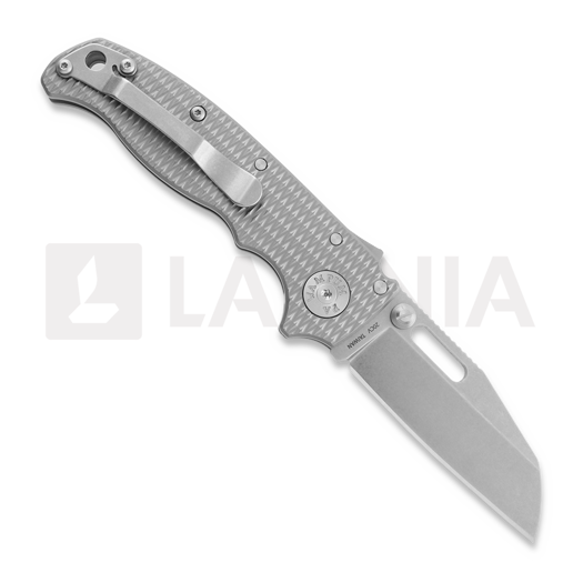 Demko Knives AD20.5 20CV Shark Foot k&auml;&auml;nt&ouml;veitsi, Milled Titanium