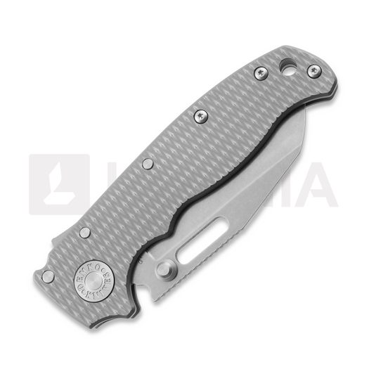 Demko Knives AD20.5 20CV Shark Foot k&auml;&auml;nt&ouml;veitsi, Milled Titanium
