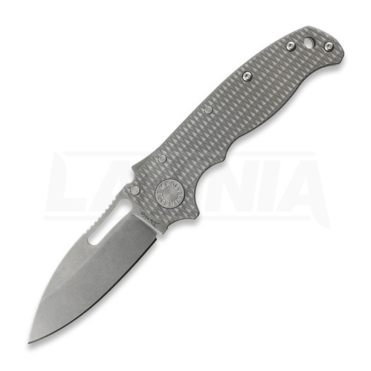 Demko Knives AD20.5 3V Slicer Shark 折り畳みナイフ, Milled Titanium
