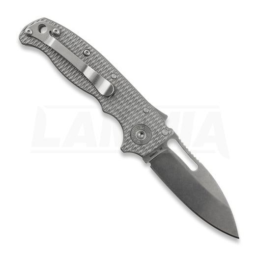 Demko Knives AD20.5 3V Slicer Shark foldekniv, Milled Titanium