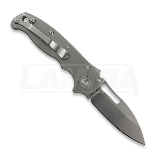 Demko Knives AD20.5 3V Slicer Shark kääntöveitsi, Smooth Titanium