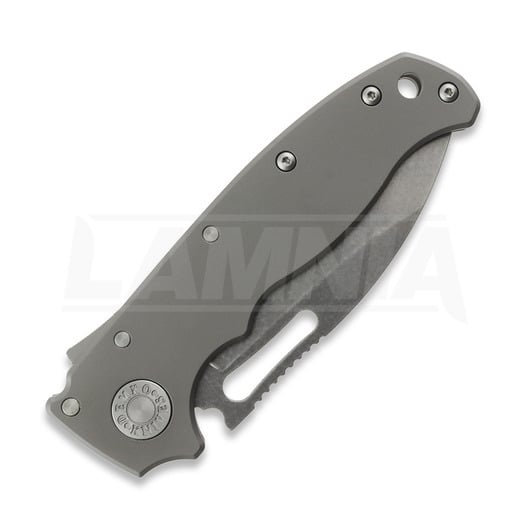 Demko Knives AD20.5 3V Slicer Shark k&auml;&auml;nt&ouml;veitsi, Smooth Titanium