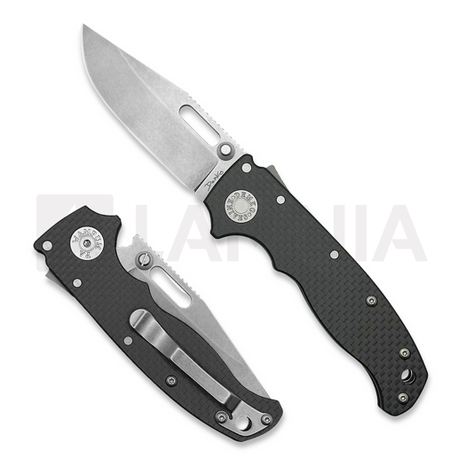 Demko Knives AD20.5 S35VN Clip Point összecsukható kés, carbon fiber