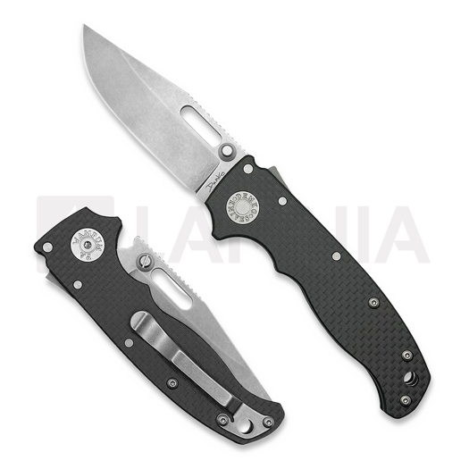 Demko Knives AD20.5 S35VN Clip Point folding knife, carbon fiber