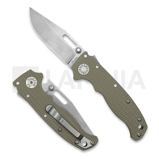 Demko Knives AD20.5 S35VN Clip Point Taschenmesser, tan