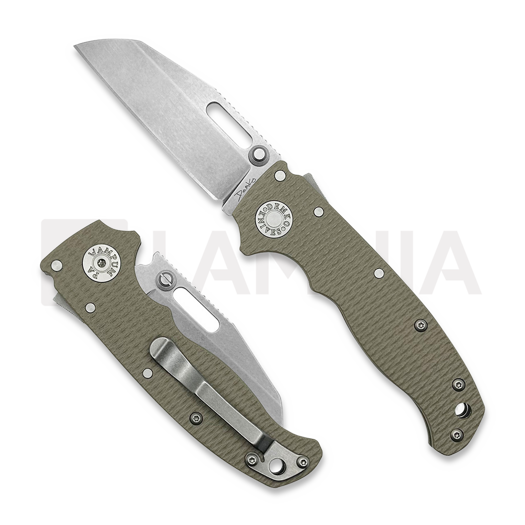 Demko Knives AD20.5 S35VN Shark Foot összecsukható kés, tan