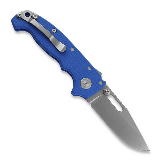 Demko Knives MG AD20S Clip Point 20CV G10 foldekniv, blue #1