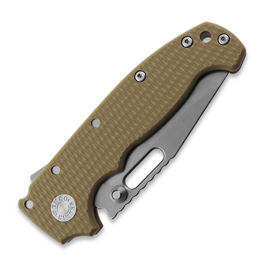 Demko Knives MG AD20S Clip Point 20CV G10 sulankstomas peilis, brown