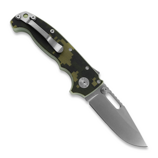 Demko Knives MG AD20S Clip Point 20CV G10 sulankstomas peilis, camo #1