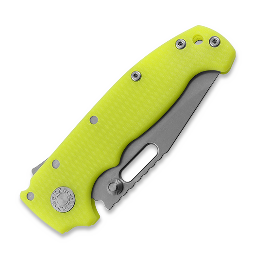 Demko Knives MG AD20S Clip Point 20CV G10 kääntöveitsi, dayglo
