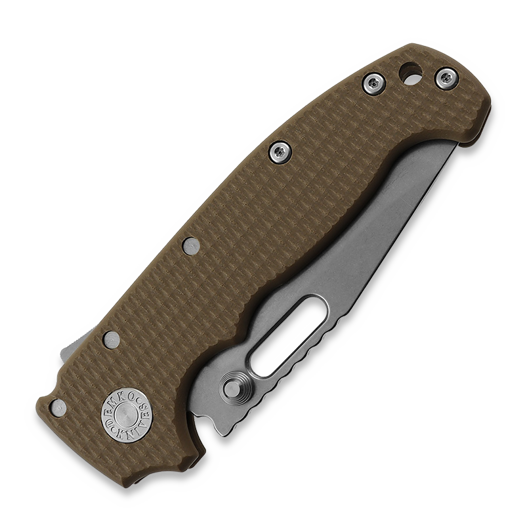 Demko Knives MG AD20S Clip Point 20CV G10 foldekniv, earth