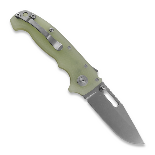 Demko Knives MG AD20S Clip Point 20CV G10 sulankstomas peilis, natural