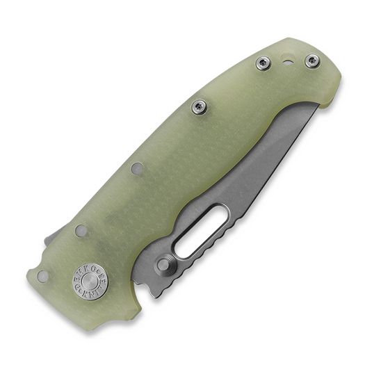 Demko Knives MG AD20S Clip Point 20CV G10 kääntöveitsi, natural