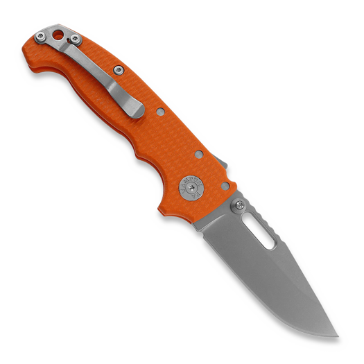 Demko Knives MG AD20S Clip Point 20CV G10 sulankstomas peilis, orange