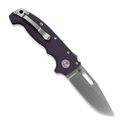 Demko Knives MG AD20S Clip Point 20CV G10 foldekniv, purple