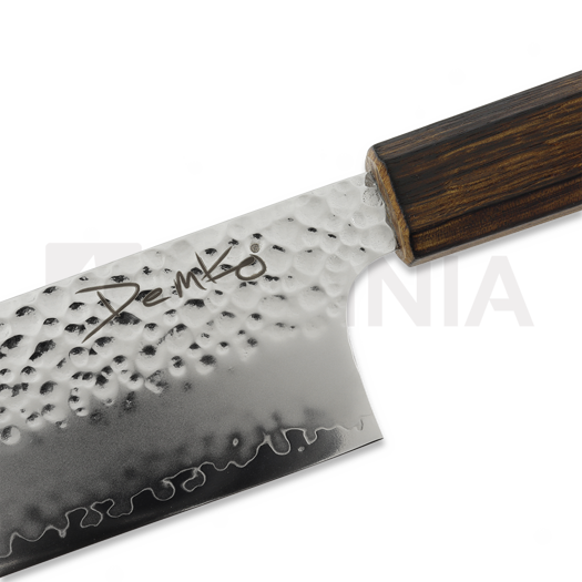 Japanese kitchen knife Demko Knives Nakiri VG10 San Mai, Red Oak