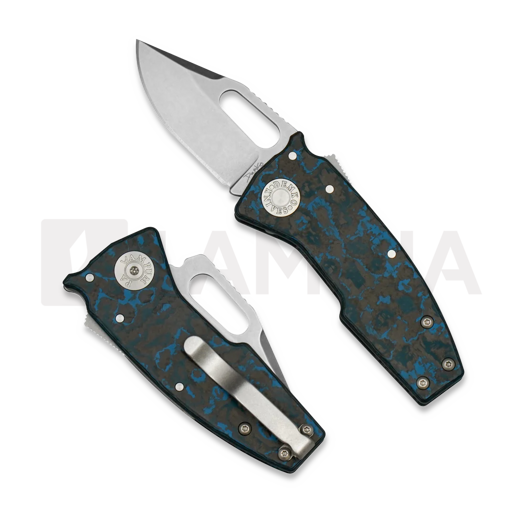 Demko Knives Nano Shark 20CV Clip Point 접이식 나이프, Fat Carbon Arctic Storm