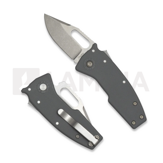 Demko Knives Nano Shark AUS10A Clip Point Grey סכין מתקפלת