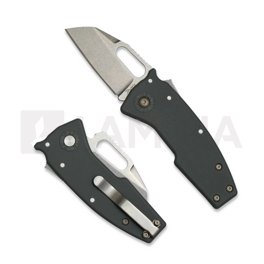 Demko Knives Nano Shark AUS10A Shark Foot Grey sulankstomas peilis
