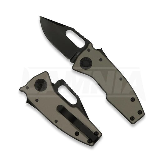 Demko Knives Nano Shark Stealth 20CV Clip Point vouwmes, Artillery Grey