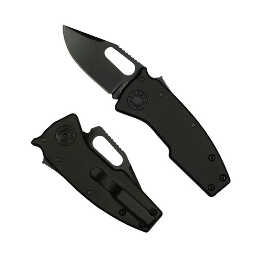 Demko Knives Nano Shark Stealth 20CV Clip Point 折叠刀, Black