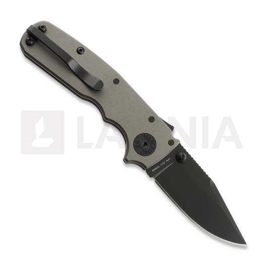 Demko Knives Shark Cub Stealth Clip Point sulankstomas peilis, Artillery Grey