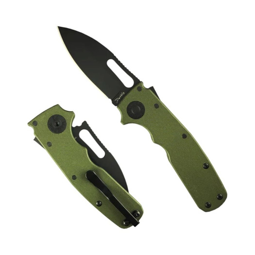 Demko Knives Shark Cub Stealth Slicer Shark vouwmes, OD Green G-10