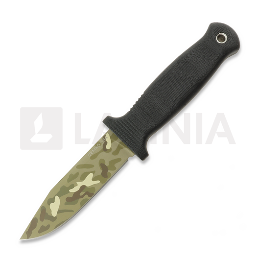 Demko Knives USA Armiger 4 3V Clip Point Multi-Layer Camo veitsi, Black