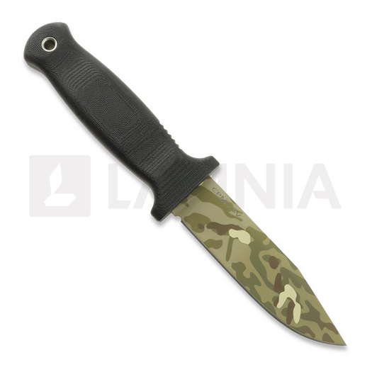Demko Knives USA Armiger 4 3V Clip Point Multi-Layer Camo ナイフ, Black
