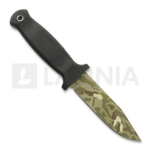 Demko Knives USA Armiger 4 3V Clip Point Multi-Layer Camo veitsi, Black