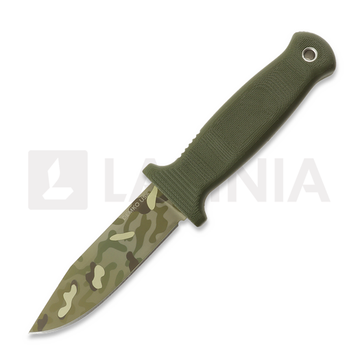 Demko Knives USA Armiger 4 3V Clip Point Multi-Layer Camo סכין, OD Green