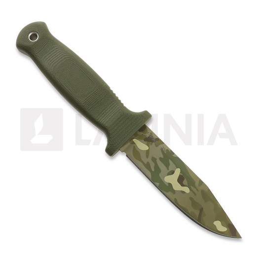 Demko Knives USA Armiger 4 3V Clip Point Multi-Layer Camo ナイフ, OD Green