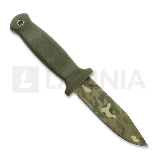 Demko Knives USA Armiger 4 3V Clip Point Multi-Layer Camo veitsi, OD Green