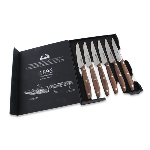 Due Cigni Serrated Steak 10cm Set 6 pcs virtuvinis peilis