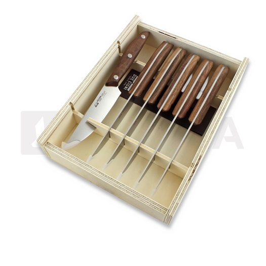 Due Cigni Set 6 pcs 1896 Steak America, walnut