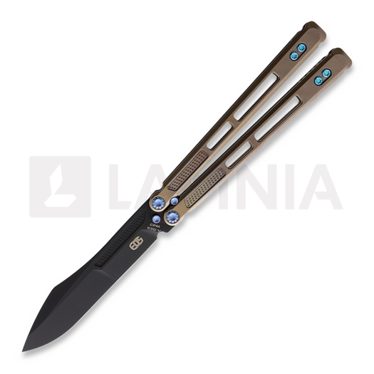 Нож бабочка EOS Trident, Bronze Blue