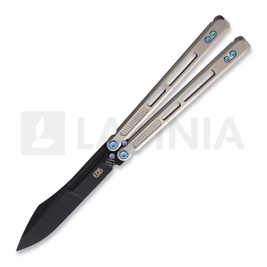 Navaja mariposa EOS Trident, Satin Blue