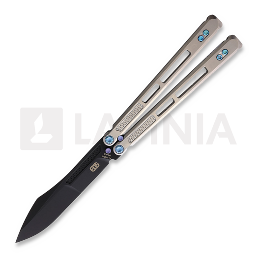 EOS Trident balisong, Satin Blue