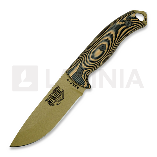 ESEE Esee-5 3D G10, dark earth/coyote brown