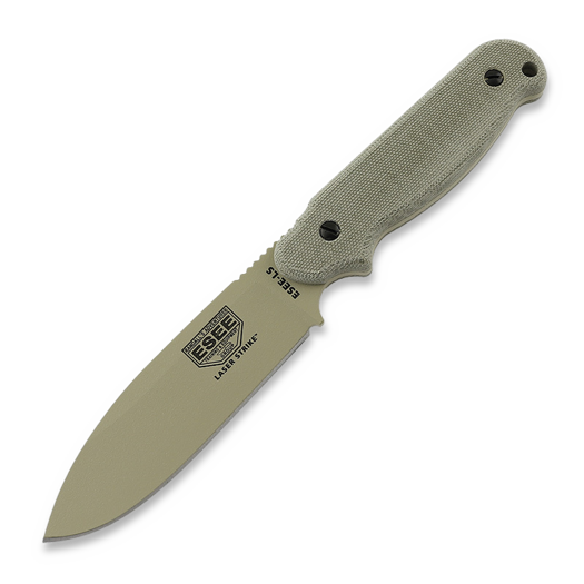 ESEE Laser Strike Canvas Micarta サバイバルナイフ, desert tan